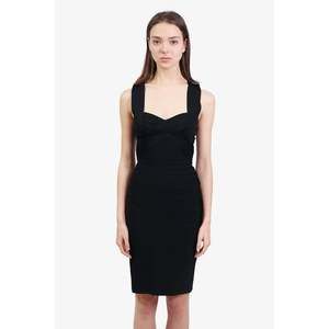 Herve Leger Black Strappy Bodycon Bandage Mini Dress size X-Small